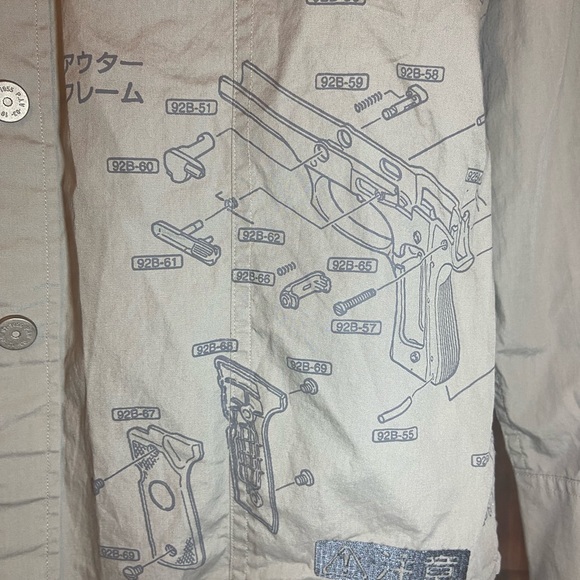INC International Concepts Snap Button Gun Shirt Long Sleeves Size Small - Picture 2 of 8